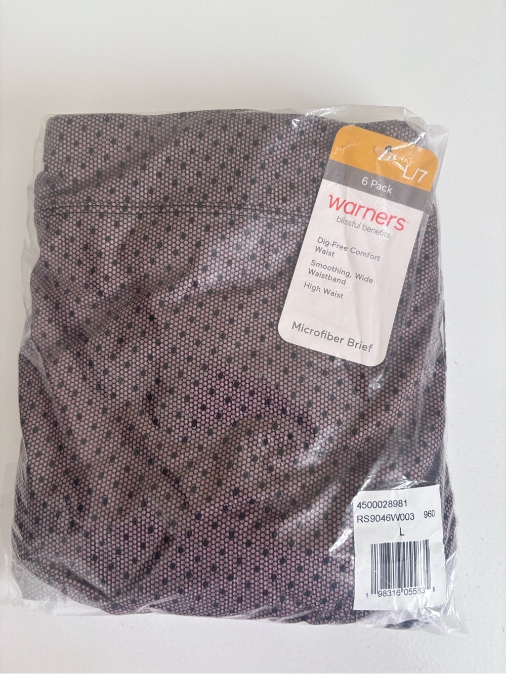 NWT Warners Blissful Benefits 6 Pack Microfiber Briefs Underwear -Size 7 - Picture 4 of 6